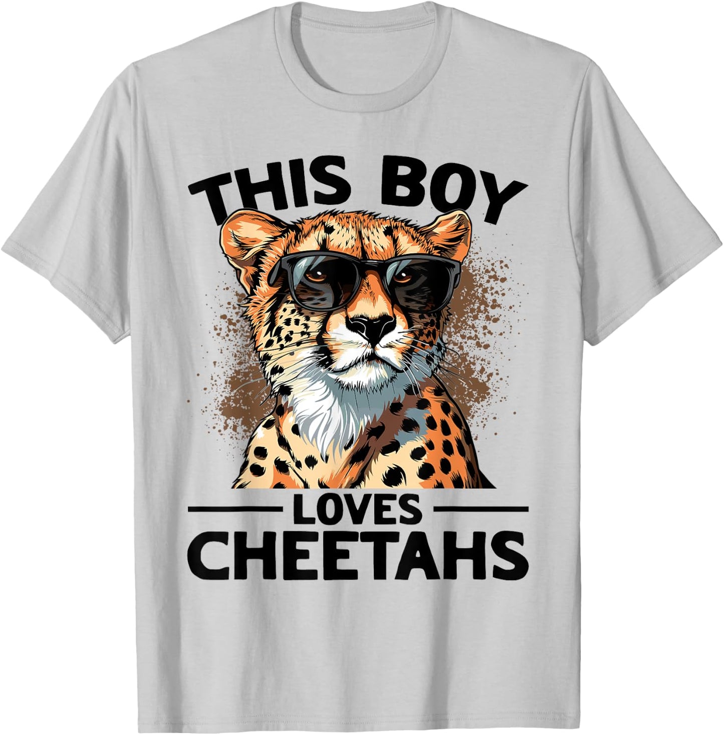 Funny Cheetah Animal This Boy Loves Cheetahs T-Shirt - T-Shirt | Ash