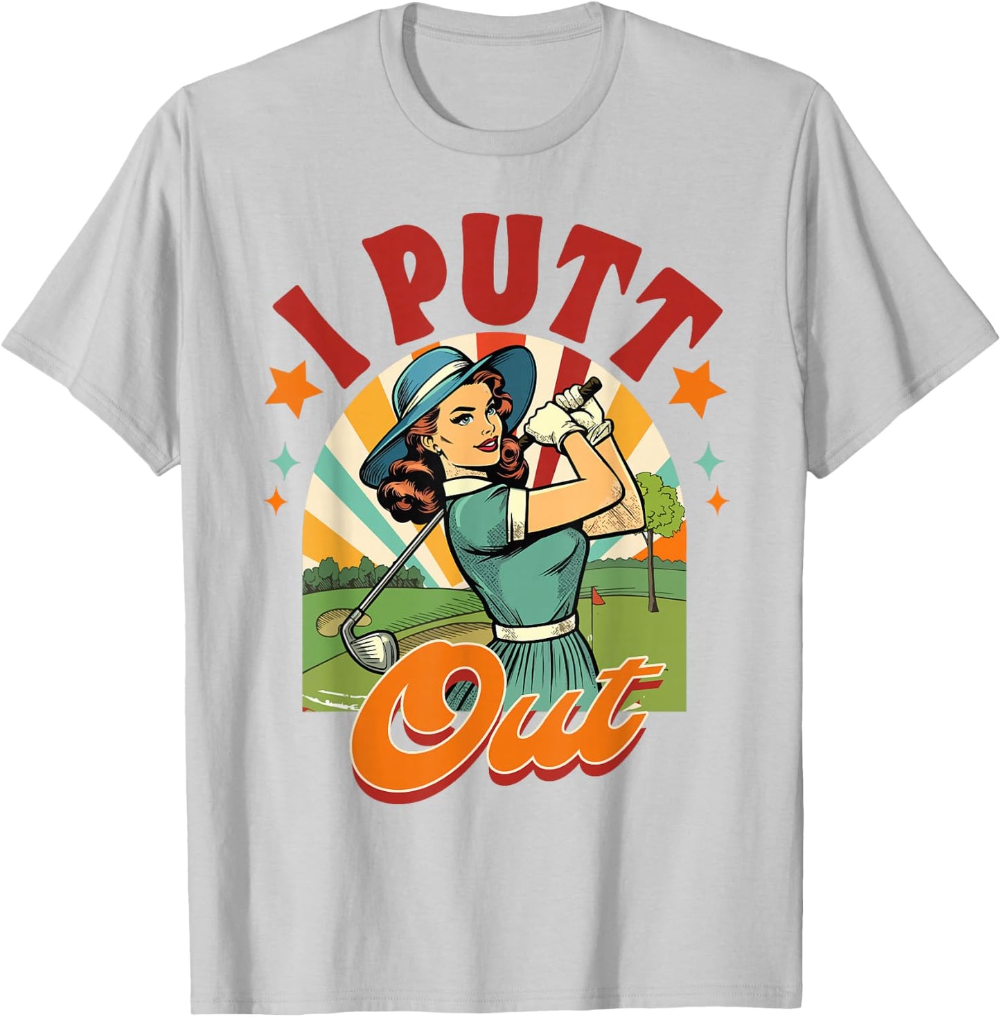 Golf Player Golfer Golf Club Par Time I Putt Out T-Shirt - T-Shirt | Ash