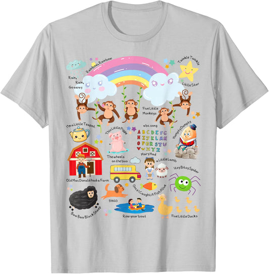 Storytime Story Telling Nursery Rhymes Children's Librarian T-Shirt - T-Shirt | Ash