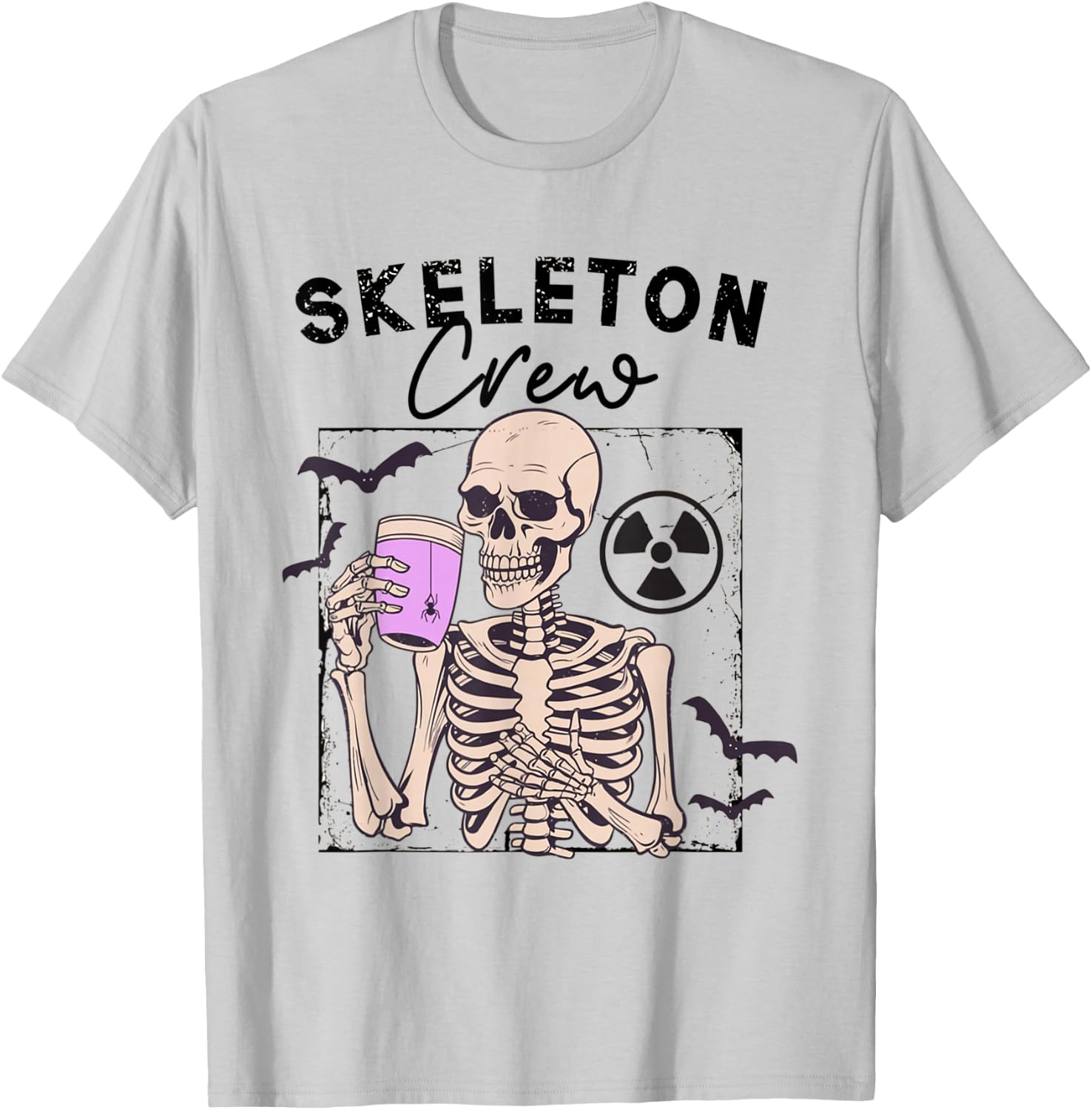 Radiology Halloween Xray Tech Skeleton Coffee Crew CT Tech T-Shirt - T-Shirt | Ash