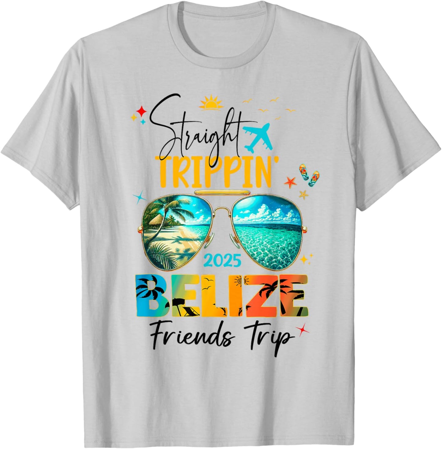 Belize Birthday Besties Trip 2025 Vacay T-Shirt - T-Shirt | Ash
