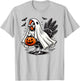 Shivering Chicken Halloween Ghost Rooster Trick Or Treat T-Shirt - T-Shirt | Ash