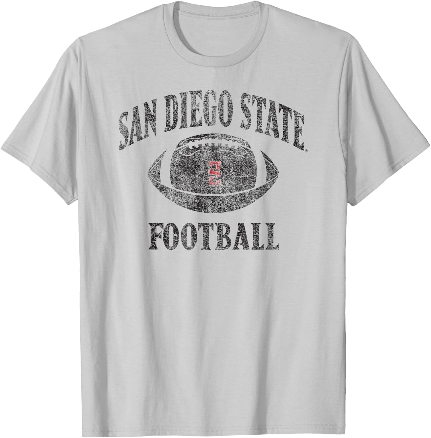 San Diego State Aztecs Football Intensity White T-Shirt - T-Shirt | Ash