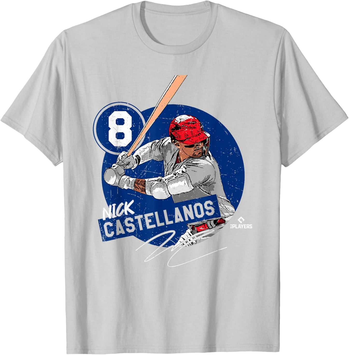 Nick Castellanos | Philadelphia MLB Players | MLBCAS4017 - S T-Shirt - T-Shirt | Ash