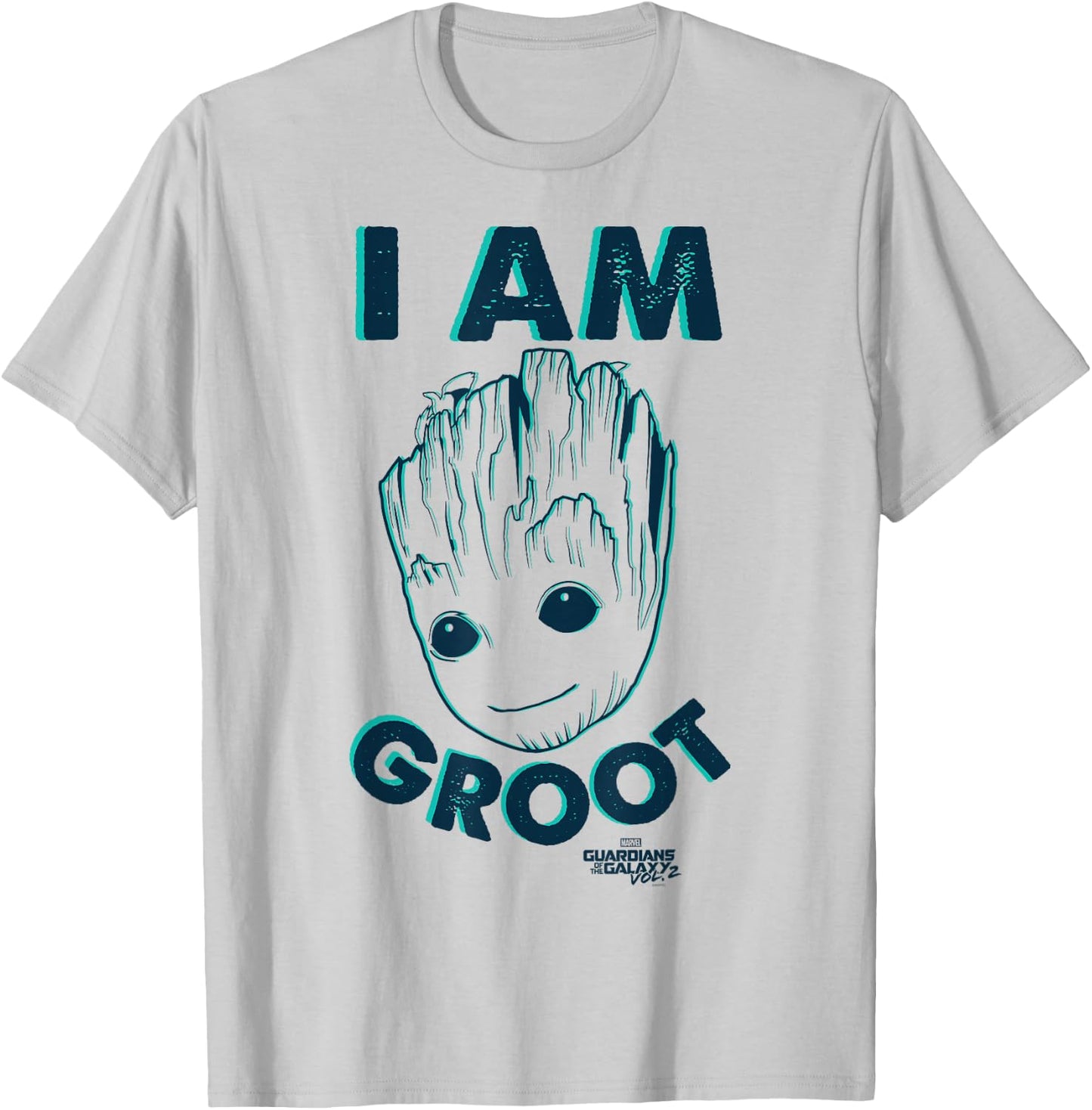 Marvel Guardians of The Galaxy Vol 2 Baby Groot Neon Sketch T-Shirt - T-Shirt | Ash