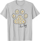 I Love Dogs for Girls Love Dog Paw Print Graphic Daisies T-Shirt - T-Shirt | Ash
