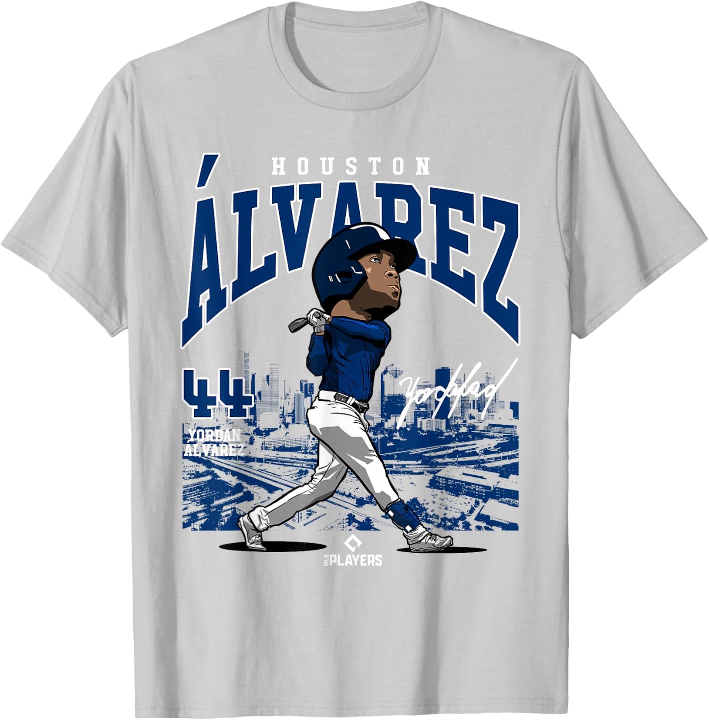 Yordan Alvarez | Houston Baseball MLB Players | MLBALV4051-S T-Shirt - T-Shirt | Ash