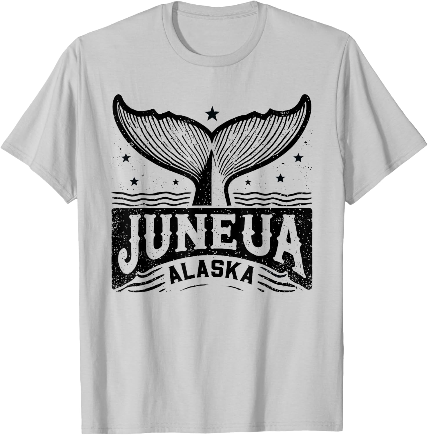Juneau Alaska Whale Tail Wildlife Adventure Alaskan T-Shirt - T-Shirt | Ash