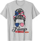 Trump Vance 2024 Trump Girl USA Flag T-Shirt - T-Shirt | Ash