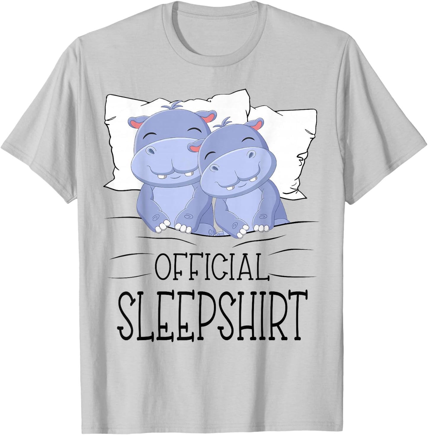 Hippo Hippopotamus Hippos Sleep Pajamas Gifts Women T-Shirt - T-Shirt | Ash