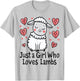 Funny Lamb Lovers Gift Just A Girl Who Loves Lambs T-Shirt - T-Shirt | Ash