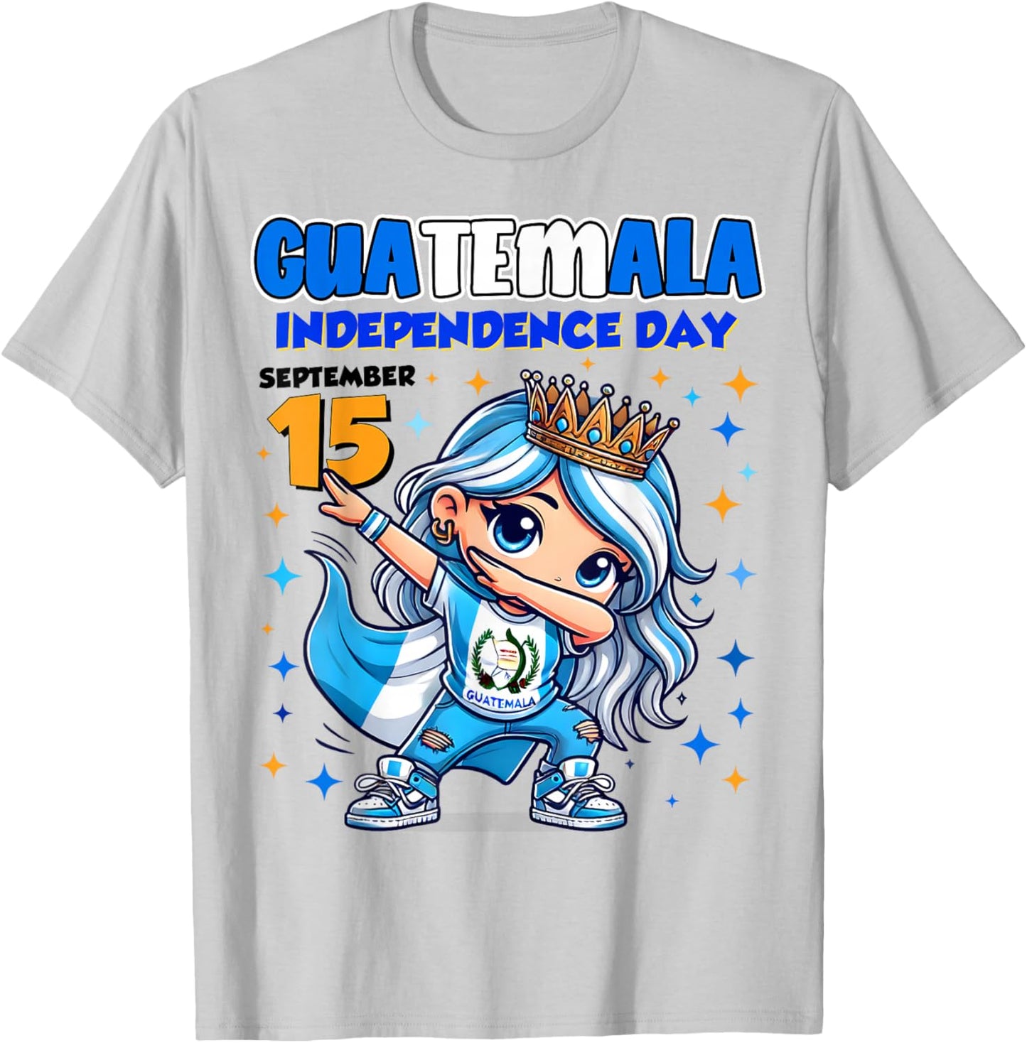 Guatemala Independence Day September 15 Celebration girls T-Shirt - T-Shirt | Ash