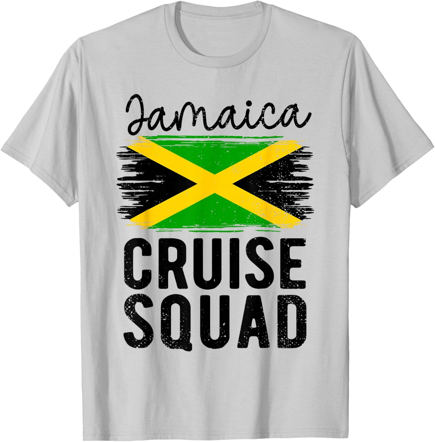 Jamaica Cruise Squad 2025 Jamaican Family Matching Cruise T-Shirt - T-Shirt | Ash