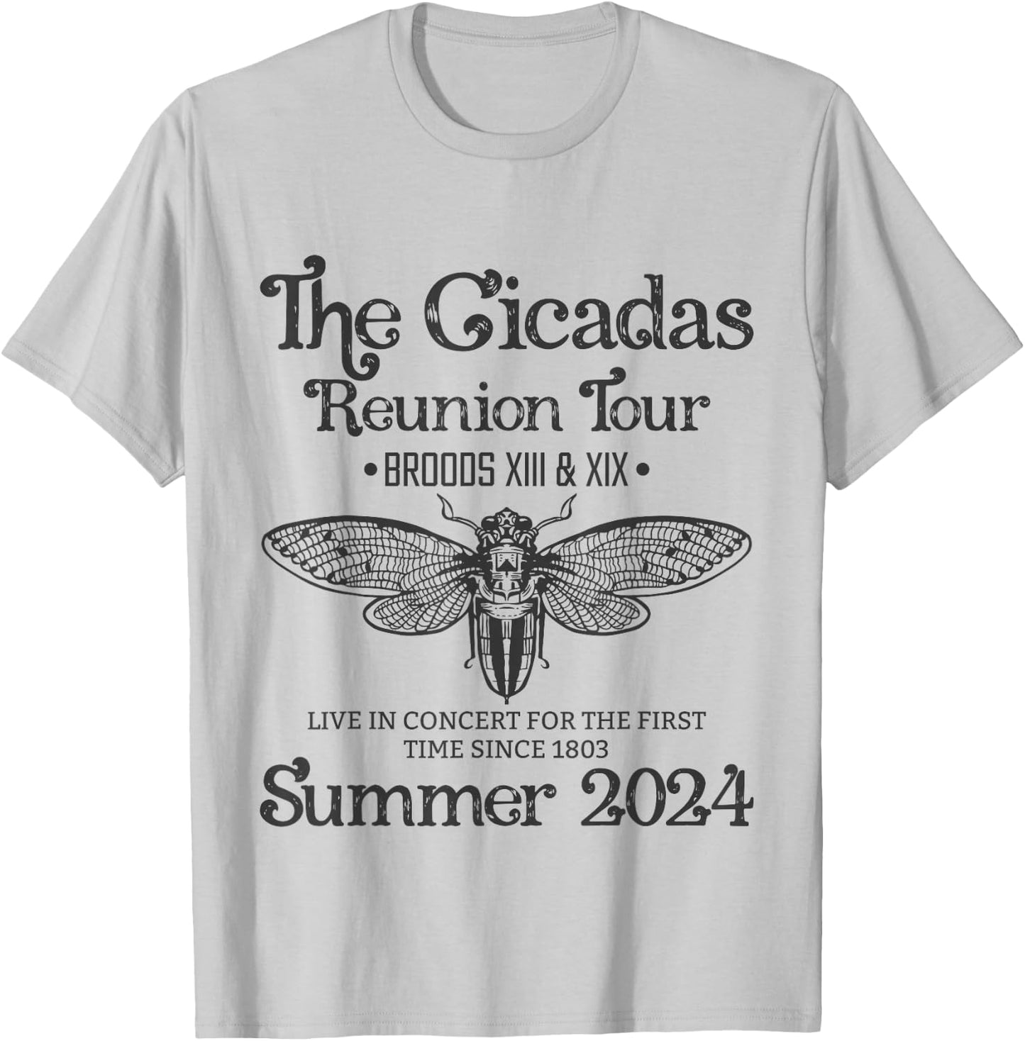 The Cicada Reunion U.S Tour 2024 Cicada Concert Fest Lover T-Shirt - T-Shirt | Ash