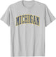 University of Michigan Wolverines U of M Distressed School T-Shirt - T-Shirt | Ash