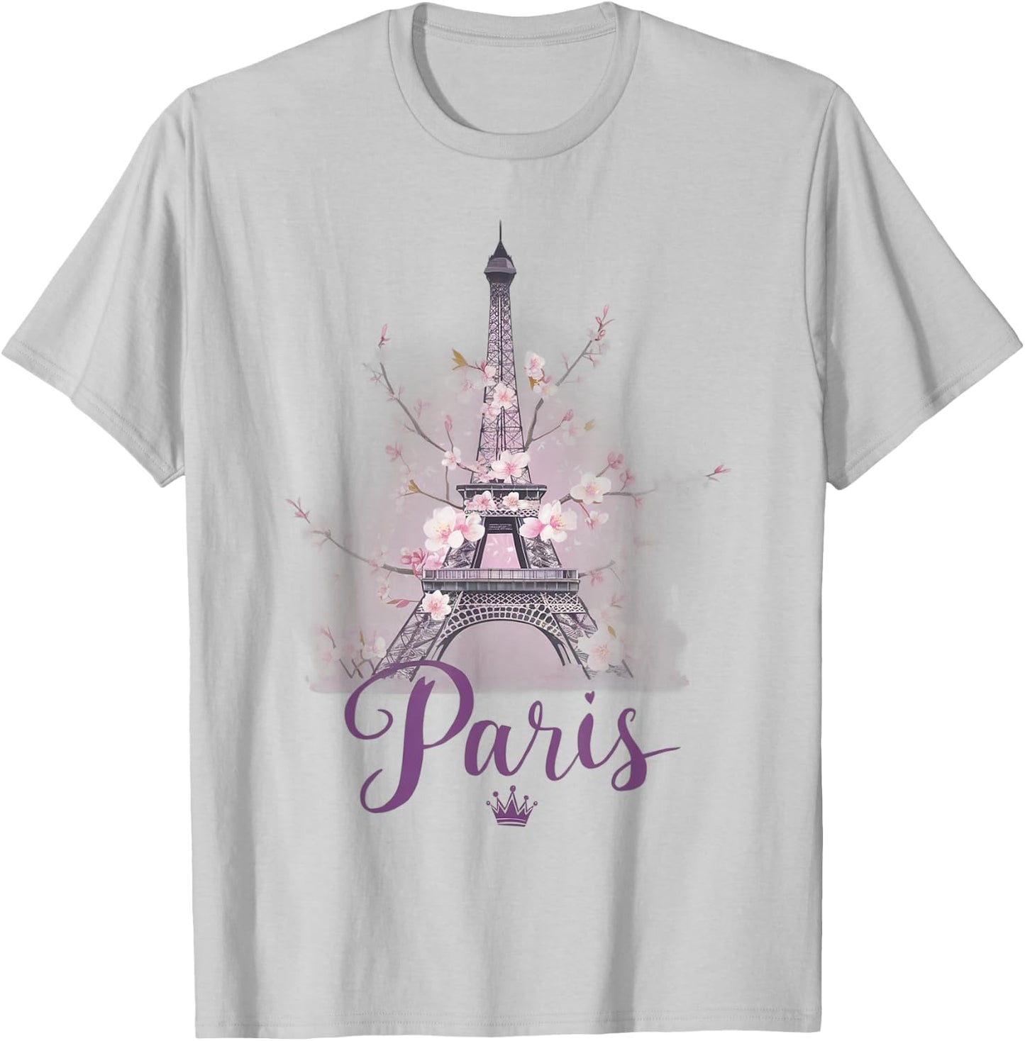 Paris Eiffel Tower the sign of Love France Parisian Home T-Shirt - T-Shirt | Ash