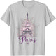 Paris Eiffel Tower the sign of Love France Parisian Home T-Shirt - T-Shirt | Ash