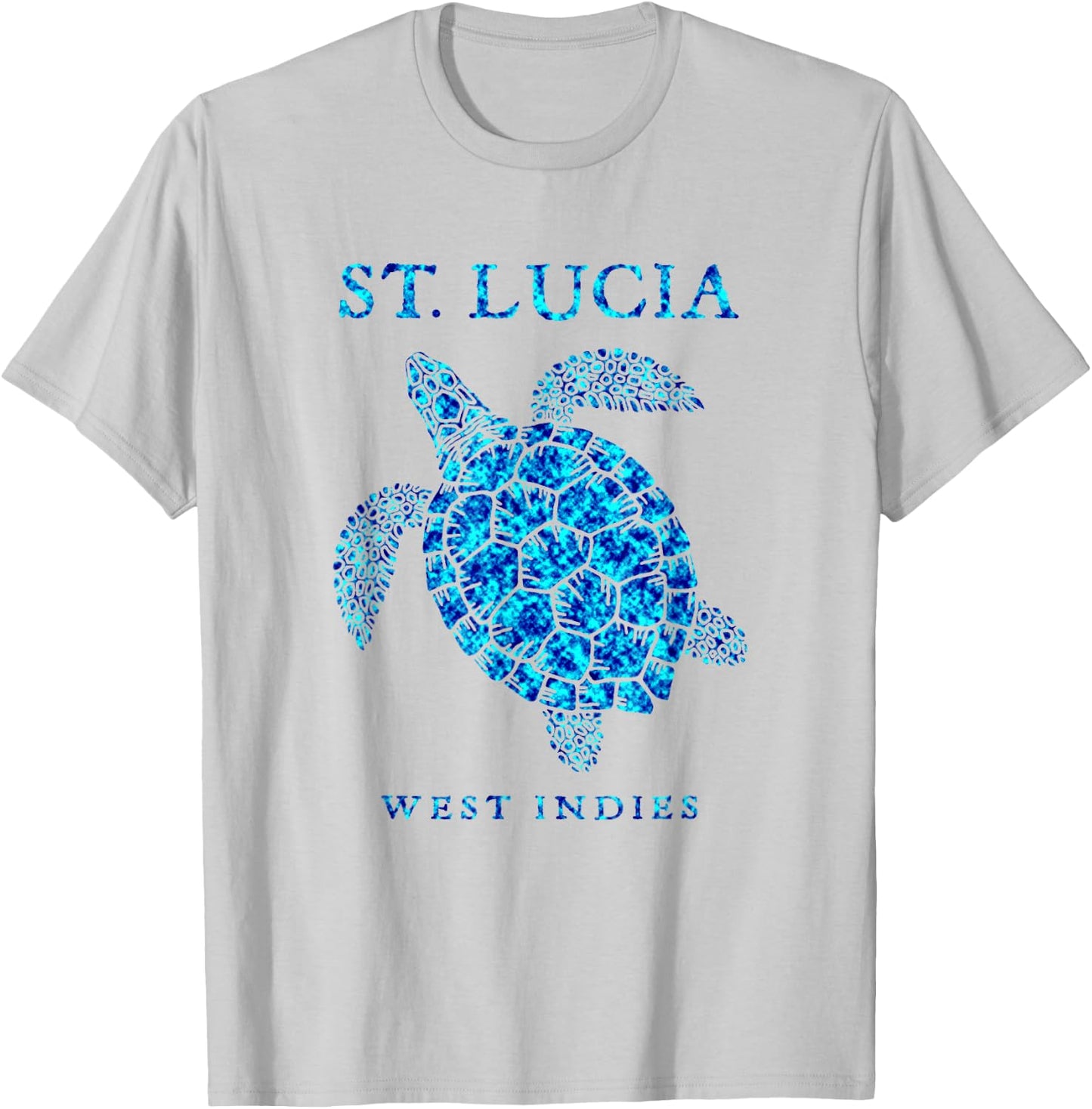 St Lucia Sea Turtle Beach Girls Boys Souvenir Vacation T-Shirt - T-Shirt | Ash