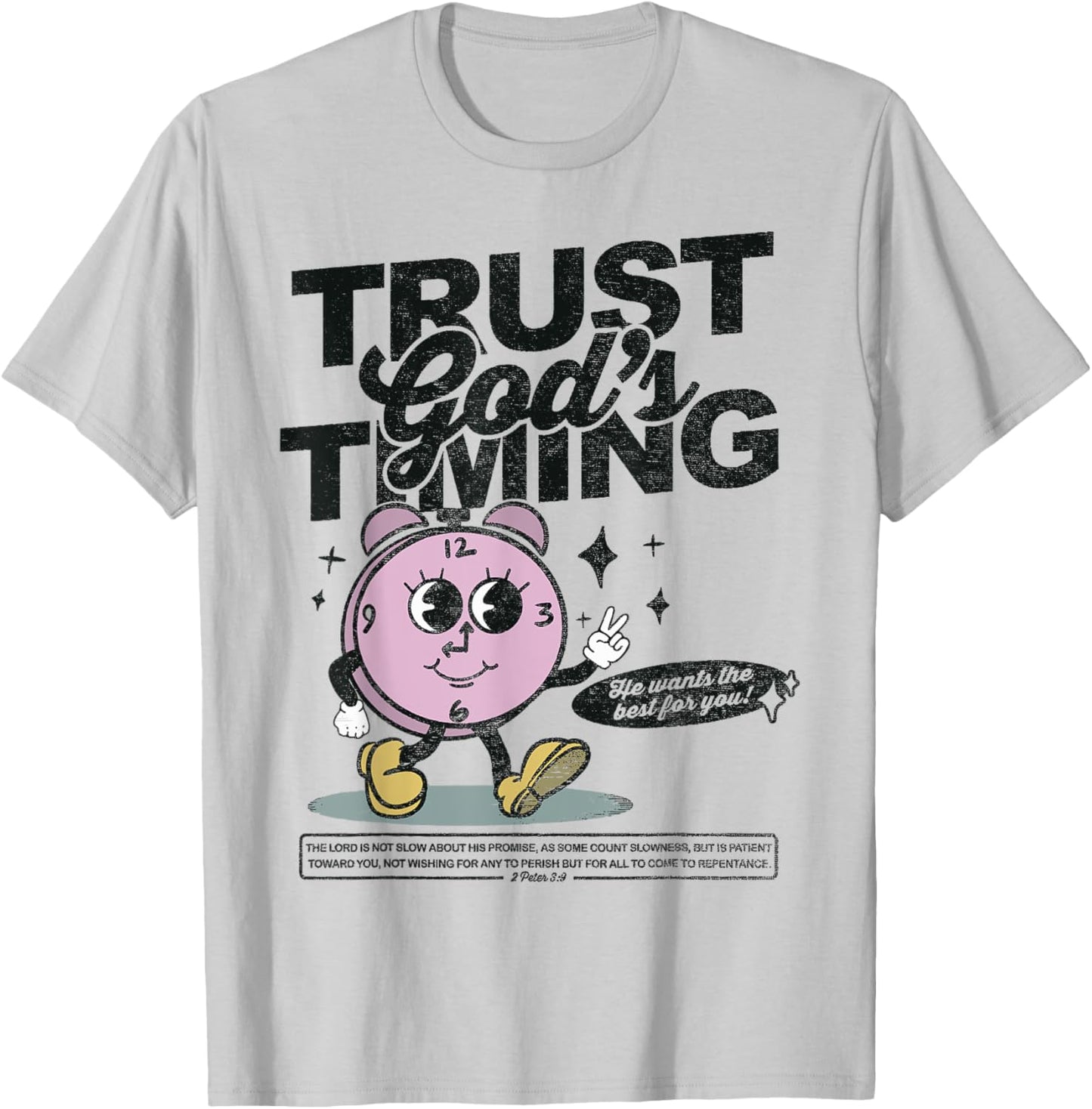 Trust God's Timing Women Christian Religious Women Men T-Shirt - T-Shirt | Ash