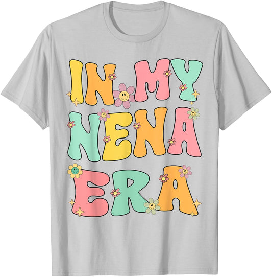 In My Nena Era Retro Groovy Nena Grandma Mothers day Cute T-Shirt - T-Shirt | Ash