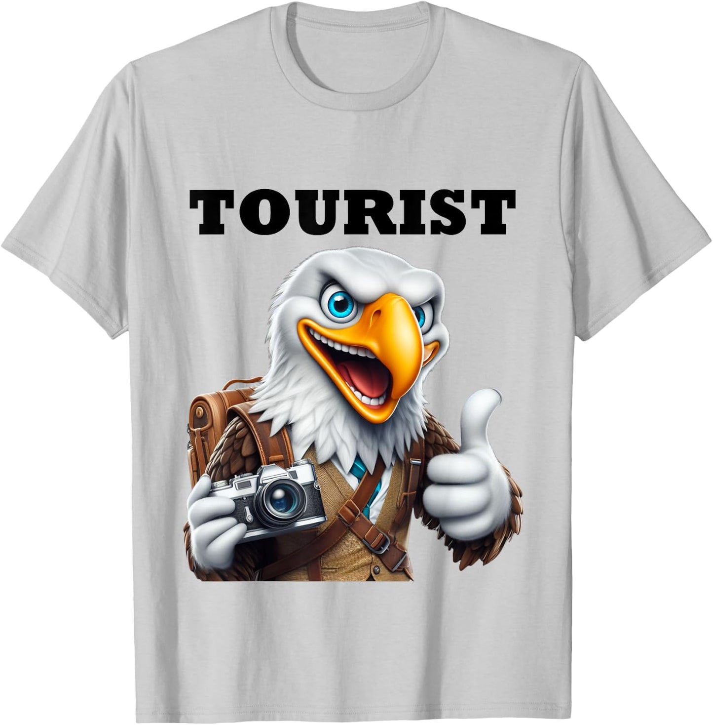 Tourist Eagle Family Men Women Boys Girls Child Kids Adult T-Shirt - T-Shirt | Ash