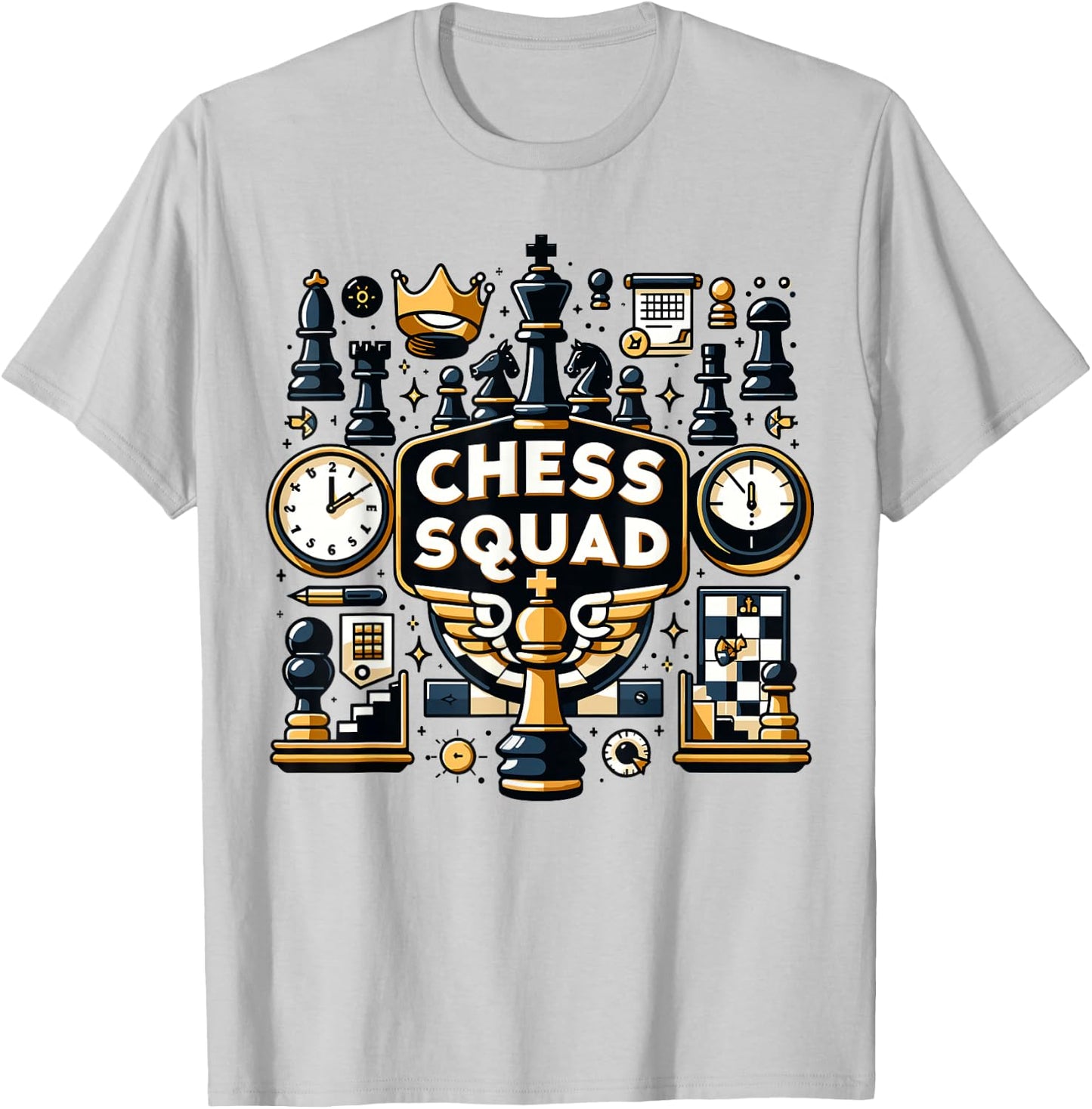 Chess Club Squad | Chess Design for Chess Player T-Shirt - T-Shirt | Ash