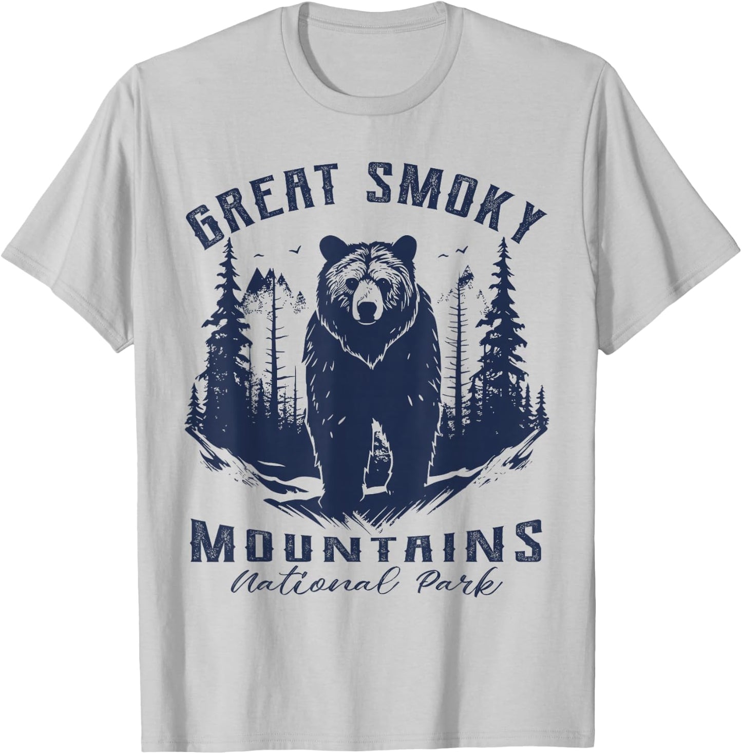 Vintage Great Smoky Mountains National Park kids Hiking T-Shirt - T-Shirt | Ash