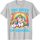 100 Days of School Unicorn Girls Teacher 100th Day of School T-Shirt - T-Shirt | Ash