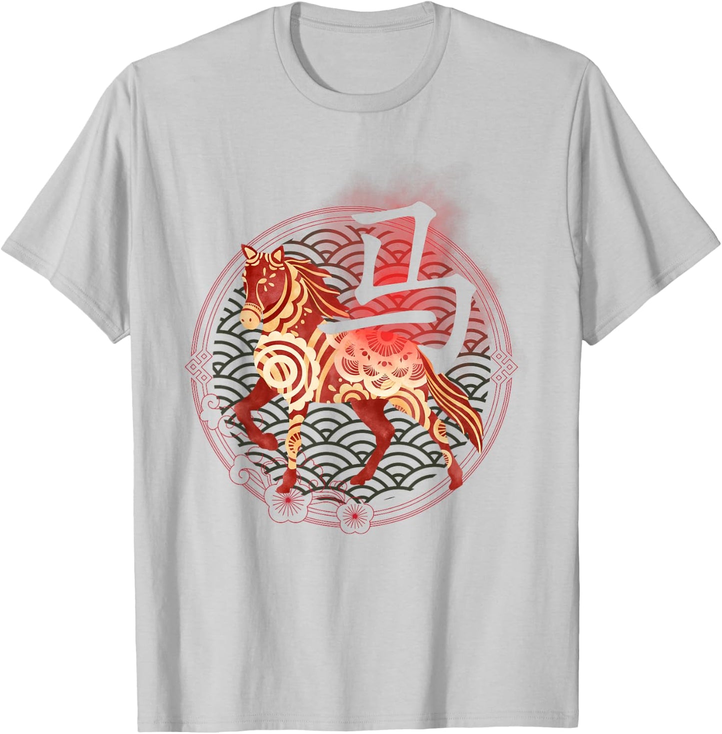 Chinese Lunar New Year Of The Horse 2026 Vietnamese Tet T-Shirt - T-Shirt | Ash