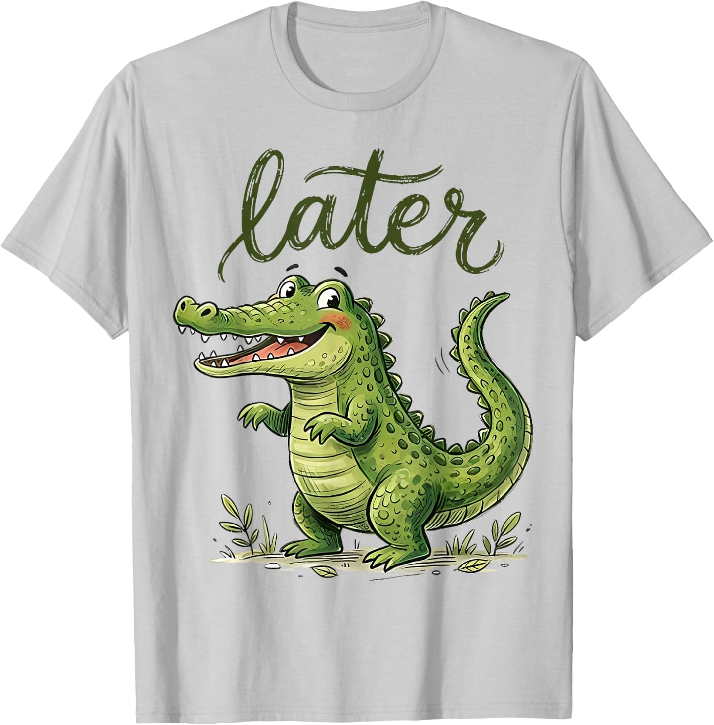 See You Later Teacher Summer Alligator Last Day of School T-Shirt - T-Shirt | Ash