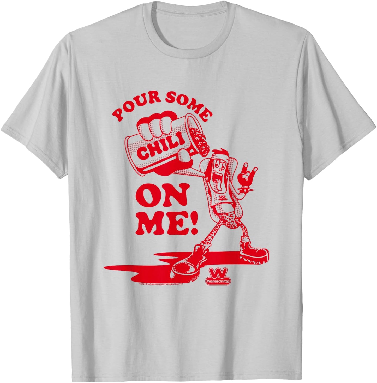 Wienerschnitzel Pour Some Chili On Me! TDO Vintage T-Shirt - T-Shirt | Ash
