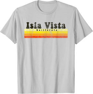Vintage Retro 70s 80s Isla Vista, CA T Shirt T-Shirt - T-Shirt | Ash