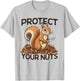 Squirrel Knife Protect Your Nuts Squirrel Hunters Gun T-Shirt - T-Shirt | Ash