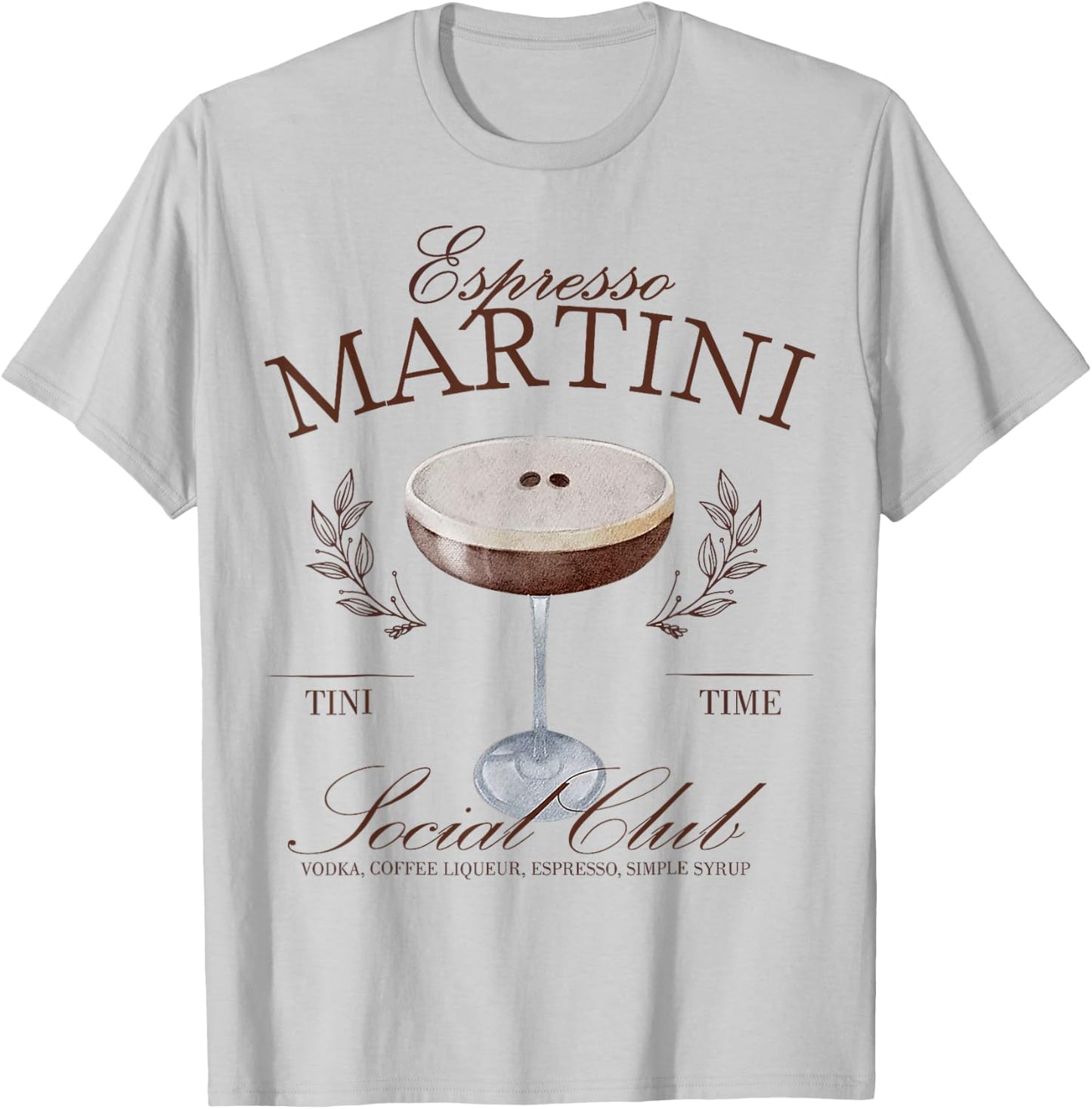 Espresso Martini Social Club Cocktail Bachelorette Design T-Shirt - T-Shirt | Ash