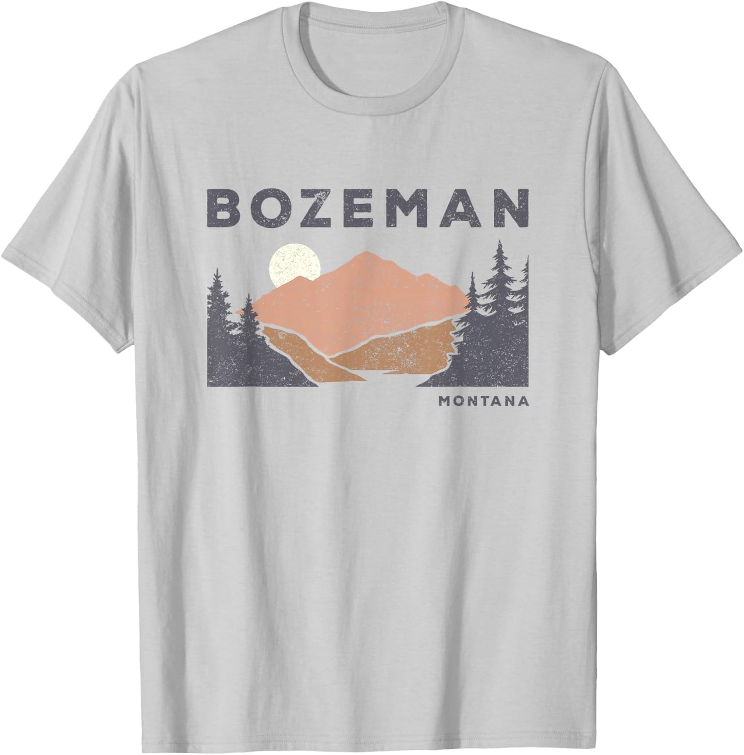Vintage Bozeman Montana Retro Mountain Souvenir T-Shirt - T-Shirt | Ash