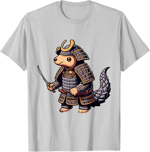 Samurai Pangolin Japanese Anime Halloween Costume T-Shirt - T-Shirt | Ash