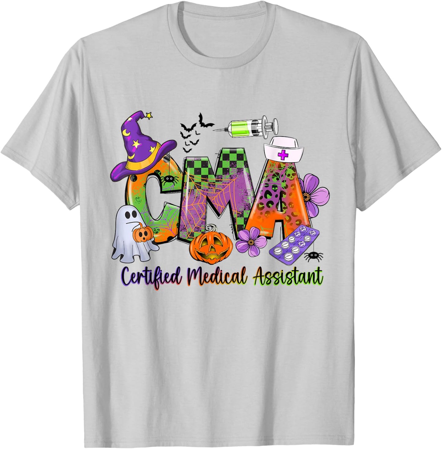 CMA Certification Medical Assistant Halloween Costumes T-Shirt - T-Shirt | Ash