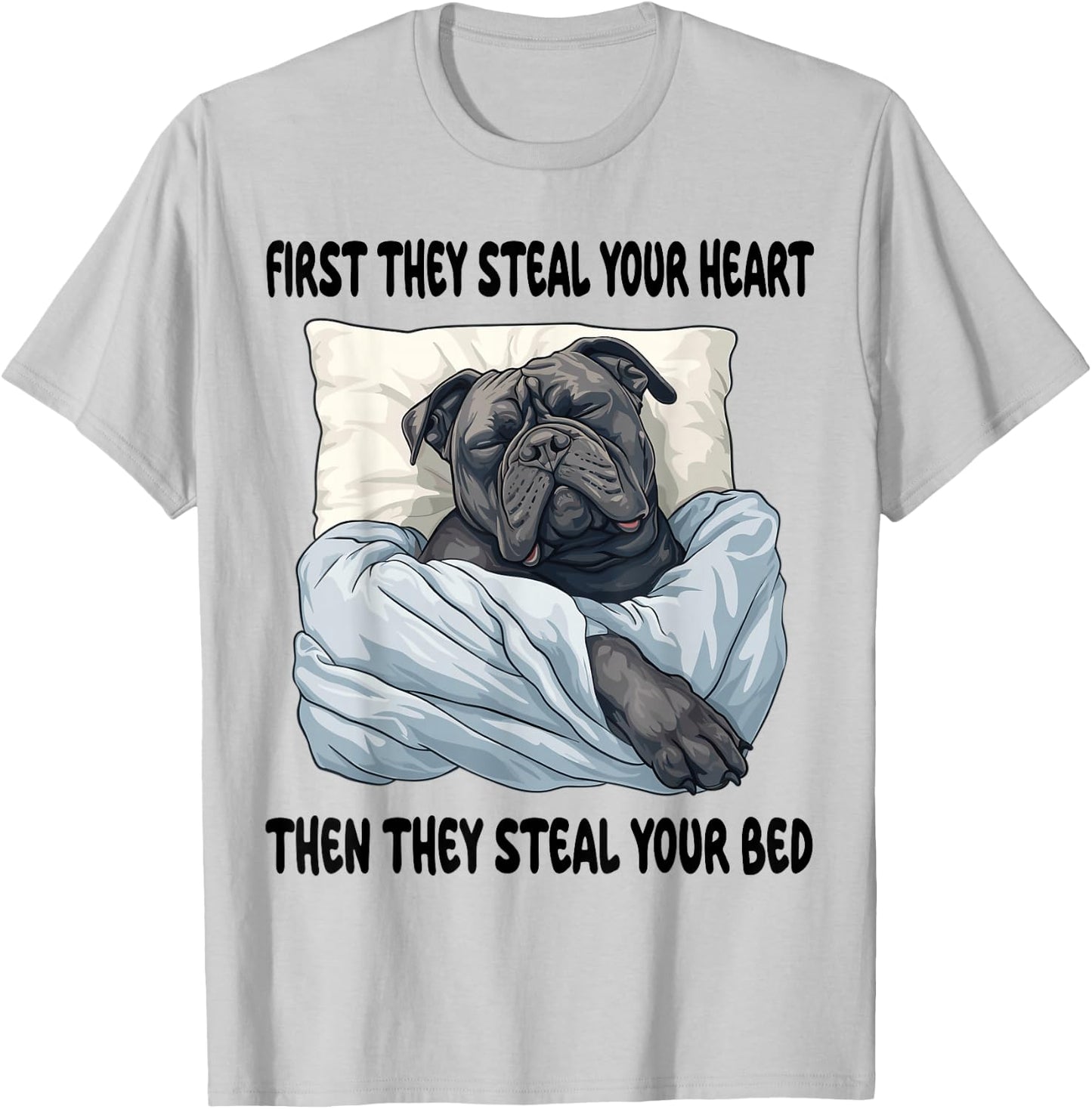 Cane Corso Sleeping Pajamas Nightgown T-Shirt - T-Shirt | Ash
