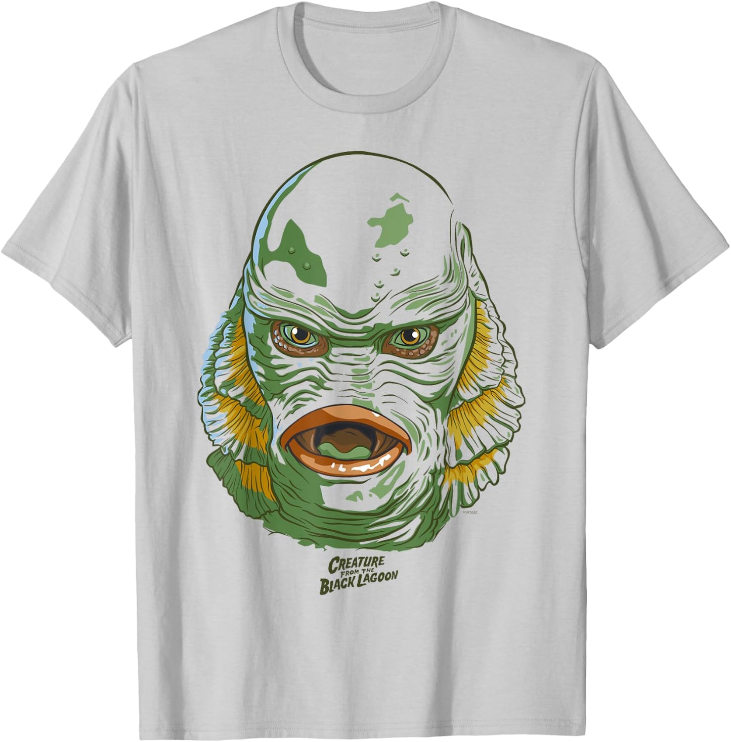 Universal Monsters Creature from the Black Lagoon Big Face T-Shirt - T-Shirt | Ash