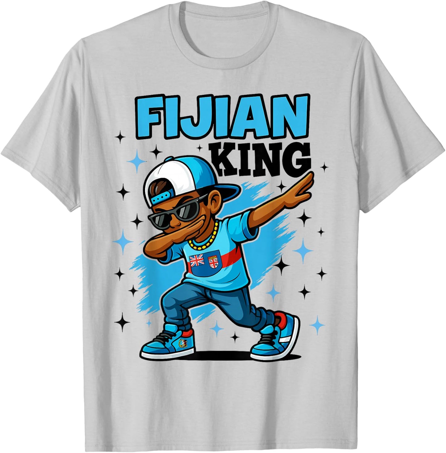 Fijian Pride Dab Style for Cool Island Boys Kids T-Shirt - T-Shirt | Ash