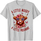 Western Pregnancy Reveal A Little Moody A Little Pregnant T-Shirt - T-Shirt | Ash