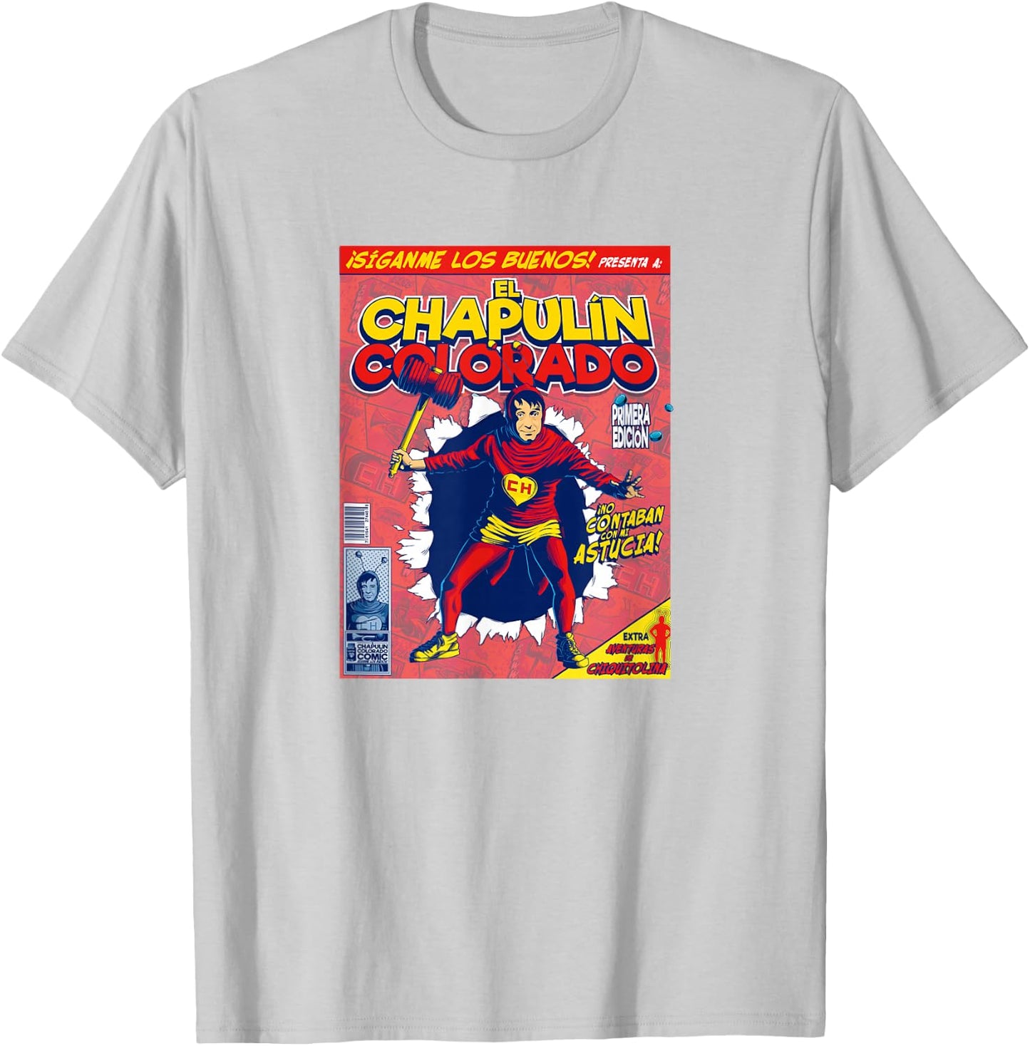 Chapulin Colorado - Fun Desings for Kids, Teen, Women & Men T-Shirt - T-Shirt | Ash