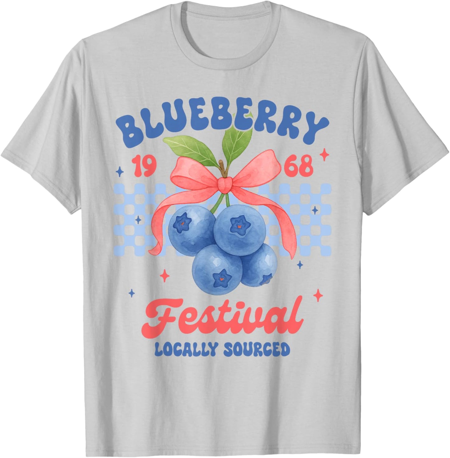 Blueberry Festival Farmers Market Coquette Locally Sourced T-Shirt - T-Shirt | Ash