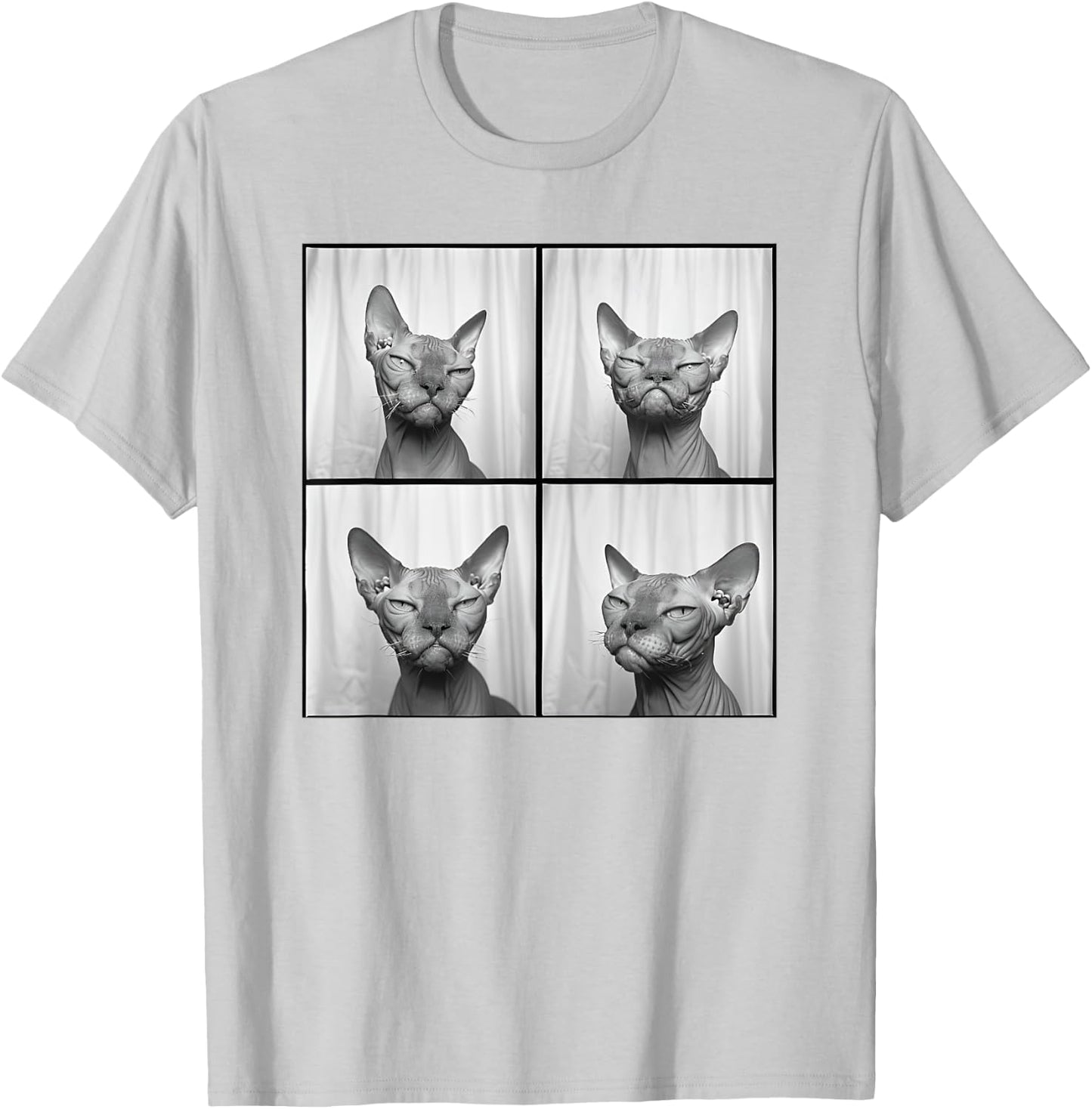Hairless Sphynx Cat Lover Pet Portrait Love Sphynx Cats T-Shirt - T-Shirt | Ash