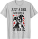 Just a Girl Who Loves Pitbulls Funny Pitbull Dog Owner T-Shirt - T-Shirt | Ash