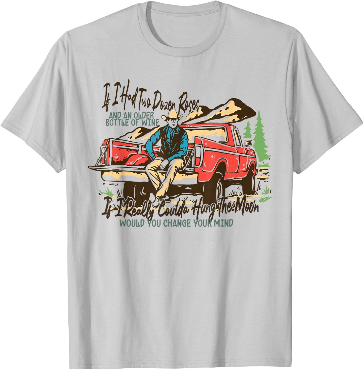 Vintage 80s Country Music Western Cowboy T-Shirt - T-Shirt | Ash