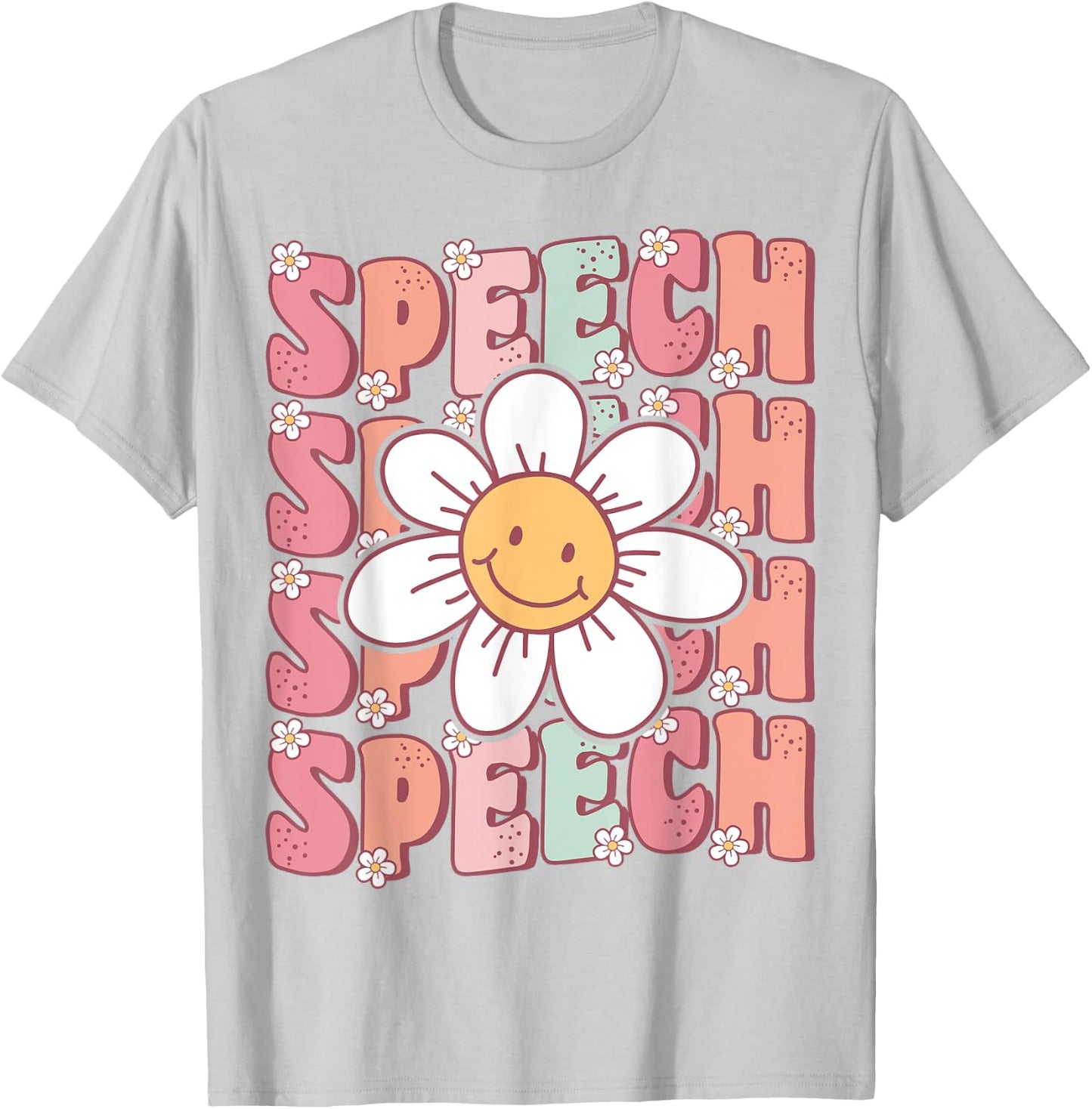 Groovy Retro Speech Language Pathologist Speech Therapist T-Shirt - T-Shirt | Ash
