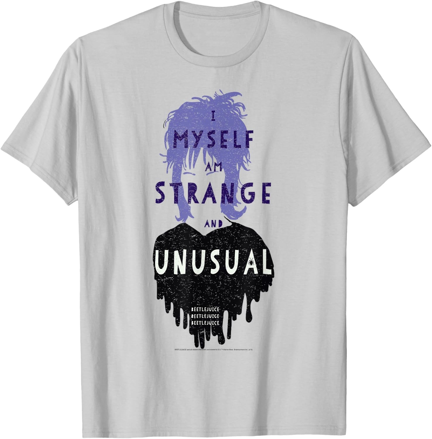 Beetlejuice Lydia I Myself Am Strange and Unusual Minimal T-Shirt - T-Shirt | Ash
