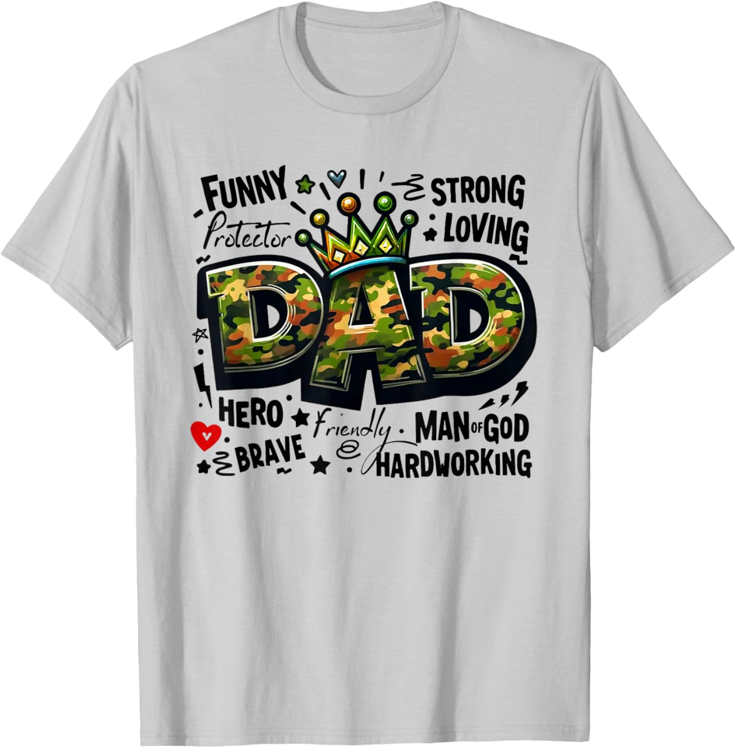 Fathers Day Funny Dad Graffiti T-Shirt - T-Shirt | Ash