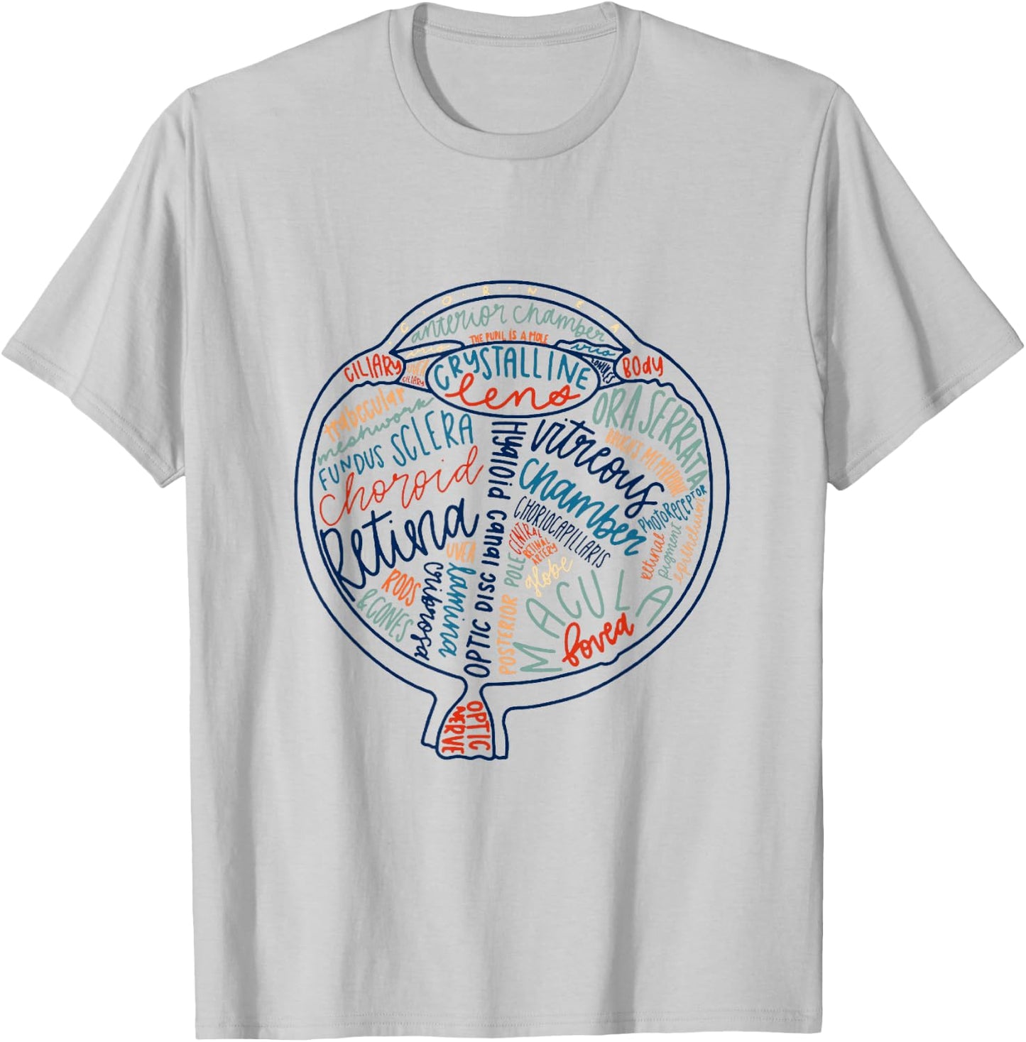 Eyes Anatomy Optometry Future Optometrist Optical Gift T-Shirt - T-Shirt | Ash